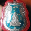 0819-THAI BUDDHA AMULET PENDENT WATERPROOF LP KLAN BLUE