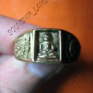 0787-VINTAGE OLD RARE THAI BUDDHA AMULET RING LP NGERN