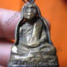 0597-OLD THAI BUDDHIST AMULET FIGURE MONK LP KLAY RARE