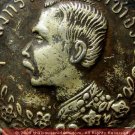 0035-OLD VINTAGE BUDDHIST AMULET COIN SIAM KING RAMA 5