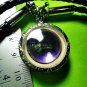 1416-REAL NATURAL GEM POWER STONE, DEEP RIVER NAGA EYE THAI AMULET DARK VIOLET