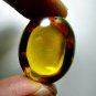 0205-REAL NATURAL GEM STONE DEEP RIVER NAGA EYE THAI AMULET YELLOW GAMBLING HOLY