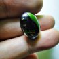 6769-REAL NATURAL GEM STONE DEEP RIVER NAGA EYE THAI AMULET LUCKY MONEY BLACK