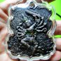 9445-REAL THAI AMULET PENDANT BIG MEDAL NARAI GOD OF MERCY LP KALONG NAWA BLACK