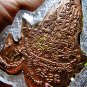 9769-REAL THAI AMULET TALISMAN PRA-LUCK CHARMING GOD GOLD FACE LP KALONG COPPER