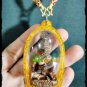 9347-REAL THAI AMULET LERSRI HERMIT TIGER FACE RICHLY LP KALONG COPPER RED FIRE