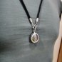 1417-REAL NATURAL GEM STONE PENDANT DEEP RIVER NAGA EYE THAI AMULET MONEY GREEN