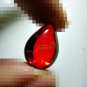 6863-REAL NATURAL GEM STONE DEEP RIVER NAGA EYE THAI AMULET TEARDROP LEADER RED