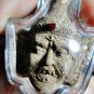 9210-AUTHENTIC REAL THAI AMULET LERSRI HEAD MASTER 1 TAKUD BROWN COLOR LP KALONG