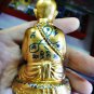 7631-THAI AMULET GAMBLING LUCKY GUMAN THONG LP YAM SUPER RICH GOLD PAINT 2008 SM