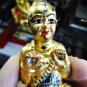 7631-THAI AMULET GAMBLING LUCKY GUMAN THONG LP YAM SUPER RICH GOLD PAINT 2008 SM
