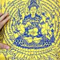 6860-REAL THAI AMULET HOLY FLAG CLOTH YHAN 7 LERSRI CLOTH YELLOW COLOR BIG LP NO
