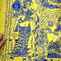 6860-REAL THAI AMULET HOLY FLAG CLOTH YHAN 7 LERSRI CLOTH YELLOW COLOR BIG LP NO