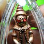 7337-THAI REAL AMULET NGUNG RED GEMS EYE MONKEY LOVE LUCKY LP NEAN 2011 COPPER