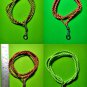 12 INCH NECKLACE NYLON Handmade Strand/String ADJUSTABLE HOOK No Metal no Stone