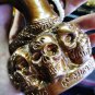 7626-THAI REAL AMULET GUMAN 9 SKULL RIDER SUPPER POWER BOY BRONZE AJHAN WERATHEP
