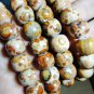6847-REAL THAI AMULET NECKLACE SACRED BUDDHA RELIC STONE 108 BEAD DOT STYLE BIG