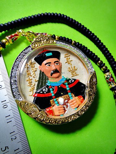 8550-THAI REAL AMULET ER-GER-FONG FATHER GAMBLING RICH MONEY WIN RICH ACHAN MANG