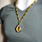 6861-REAL NATURAL GEM TEARDROP STONE DEEP RIVER NAGA EYE THAI AMULET GAMBLE WIN