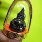 2043-THAI REAL AMULET PENDANT BRONZE RAHU MOON WAT SRISATHONG LUCKY WEALTH RICH