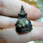 2043-THAI REAL AMULET PENDANT BRONZE RAHU MOON WAT SRISATHONG LUCKY WEALTH RICH