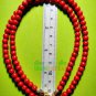 6689-HANDMADE NECKLACE BEAD HANDICRAFT W-HOOK FOR WEARING THAI AMULET RED STONE