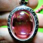 0463-REAL NATURAL GEM HOLY STONE DEEP RIVER NAGA EYE THAI AMULET LOVE CHARM PINK