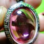 0463-REAL NATURAL GEM HOLY STONE DEEP RIVER NAGA EYE THAI AMULET LOVE CHARM PINK