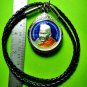 2523-ENAMEL PENDANT MEDAL THAI AMULET TIGER FACE REAL PROTECT LP PERN BLUE 1998