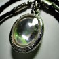 0016-REAL NATURAL GEM STONE DEEP RIVER NAGA EYE THAI AMULET WHITE HEALTHY 2.5 CM