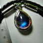 6864-THAI REAL AMULET PENDANT NAGA EYE RIVER GEM TEARDROP NATURAL STONE BLUE SKY