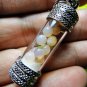 2110-REAL AMULET THAI BUDDHA SARIRA RELIC HOLY SACRED STONE BEAD IN TAKUD STRAW