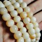 6849-REAL THAI AMULET NECKLACE SACRED BUDDHA RELIC STONE 108 BEAD PEARL COLOR