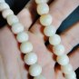 6849-REAL THAI AMULET NECKLACE SACRED BUDDHA RELIC STONE 108 BEAD PEARL COLOR