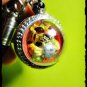 2155-THAI REAL AMULET BRONZE TIGER BALL HANDMADE PAINT RED EYE GEMS LP PERN 2010