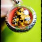 2155-THAI REAL AMULET BRONZE TIGER BALL HANDMADE PAINT RED EYE GEMS LP PERN 2010