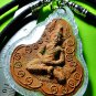 9590-REAL THAI AMULET LERSRI HERMIT MASTER GOD HEALTH MAGIC LP KALONG BROWN RED