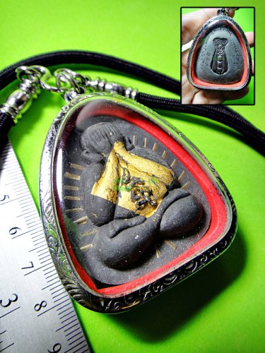 6018-THAI REAL AMULET PIDTA CLOSE EYE RID DEBT WASP RICH MONEY LP JEED 16 TAKUD
