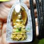 7093-THAI REAL AMULET PENDANT RICHLY WEALTH GOD NAGA PROTECTION LP NAEN GOLD 18K
