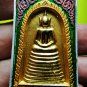 6478-HANDMADE THAI REAL AMULET SOMDEJ 108 MONKS BLESSING WAT NOK 9SEAT GOLD LEAF