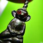 9046-REAL THAI AMULET BRONZE NGUNG RED EYE MONKEY CHARMING LOVE LP KEY BRONZE
