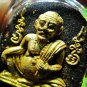 7270-THAI REAL AMULET CHUCHOK RICH MILLIONAIR LP SRIMEANG SPECIAL GOLD MASTER 3T