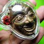 9981-REAL THAI AMULET JAW-NGOE RICHLY POWER BRONZE MASK HERMIT LP DENG (SEDTI)