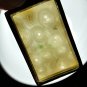 9677-REAL THAI AMULET SACRED SOMDEJ LUCKY STONE CARVE WHITE MONK GROUP WATTAMFAD