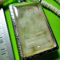 9677-REAL THAI AMULET SACRED SOMDEJ LUCKY STONE CARVE WHITE MONK GROUP WATTAMFAD