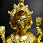 6330-THAI REAL AMULET BRONZE STATUE PHAPHOM 4 FOUR FACE GOD GOLD LP HONG 2004