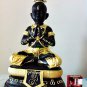 6825-REAL THAI AMULET GUMAN THONG BIG BROTHER BLACK GOLD PAINT KB SUBIN 9TAKUD