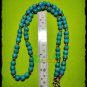 6688-HANDMADE NECKLACE BEAD HANDICRAFT W-HOOK WEARING THAI AMULET BLUE STONE