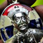 6939-THAI REAL AMULET ER-GER-FONG MEDEL GAMBLING MONEY RICH LP KEY SILVER PAINT