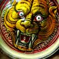 9835-ENAMEL PENDANT MEDAL THAI AMULET TIGER FACE REAL POWER LP PERN RED BIG 1998